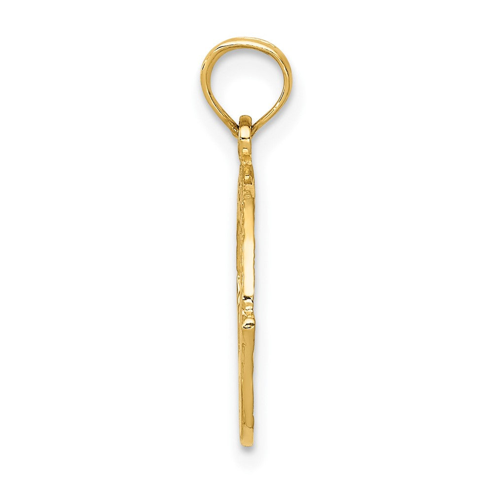 10K Yellow Gold Claddagh Charm
