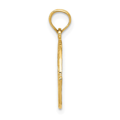 10K Yellow Gold Claddagh Charm