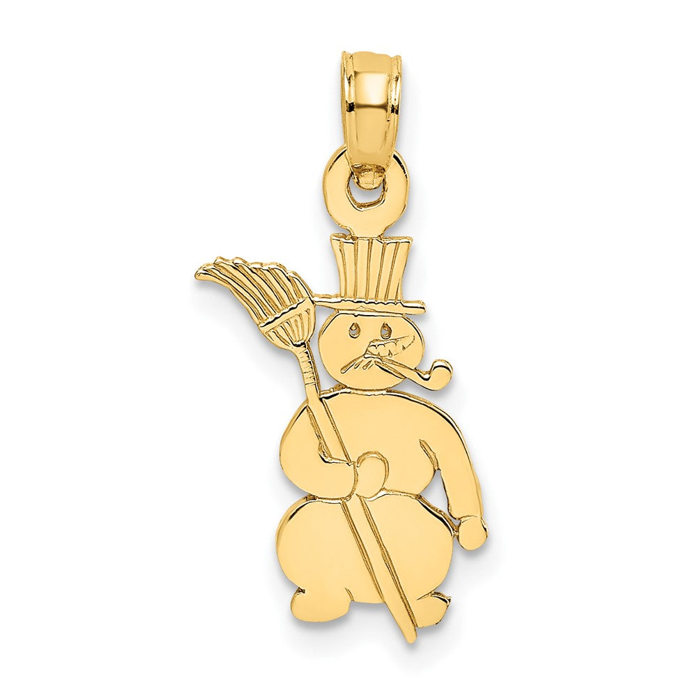 10K Yellow Gold 10K Polished Snowman Pendant