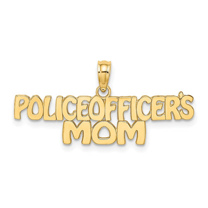10K Yellow Gold Police Officer'S Mom Charm