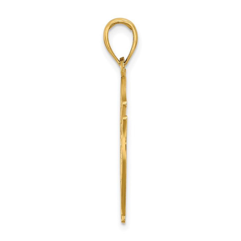 10K Yellow Gold Vfd Ladies Aux Shield Charm