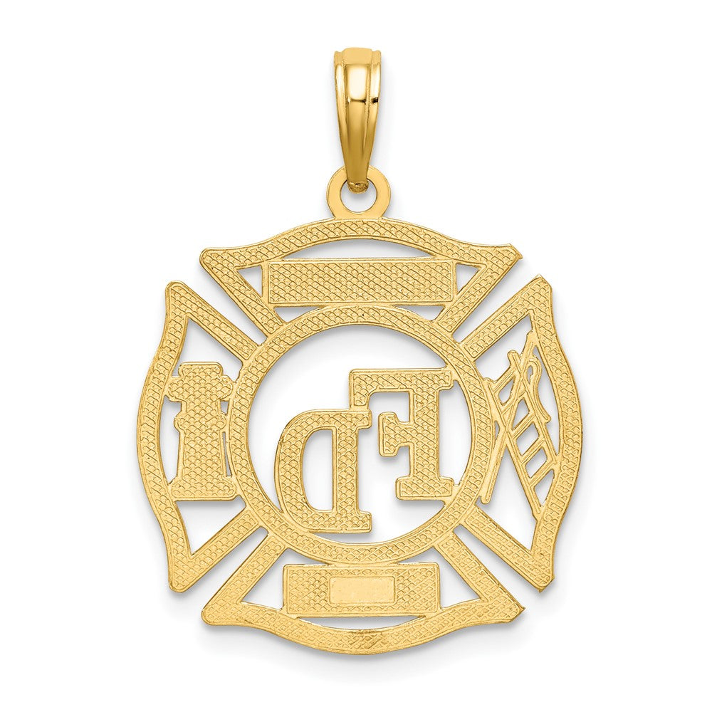 10K Yellow Gold Fd Ladies Aux In Shield Charm