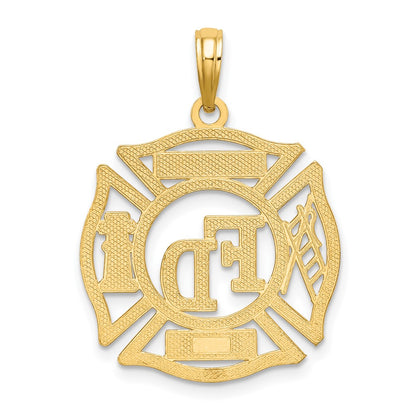 10K Yellow Gold Fd Ladies Aux In Shield Charm