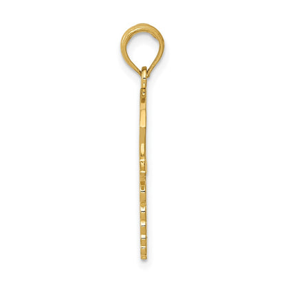10K Yellow Gold Caduceus W/Nurses Cap Pendant