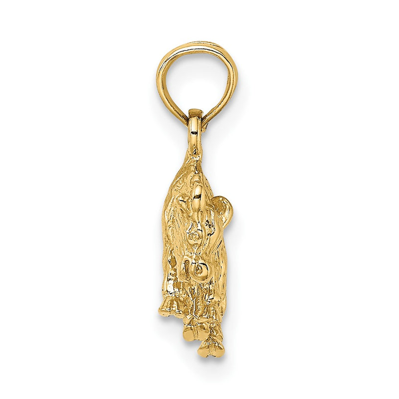 10K Yellow Gold 10K 3-D Taurus Zodiac Pendant