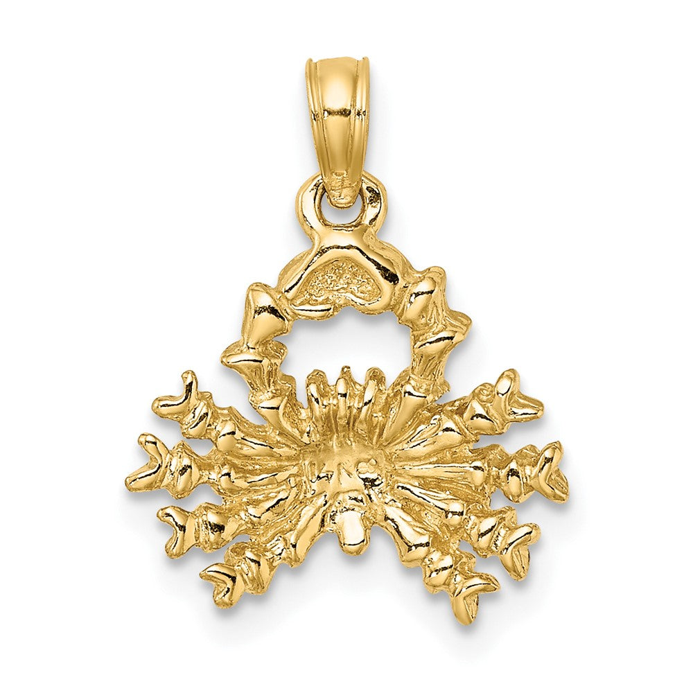 10K Yellow Gold 10K 3-D Cancer Zodiac Pendant