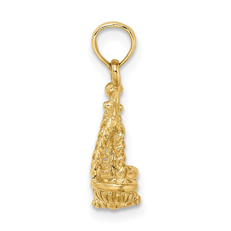 10K Yellow Gold 10K 3-D Libra Zodiac Pendant