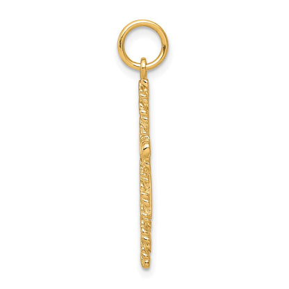10k Yellow Gold Nugget Cross Charm