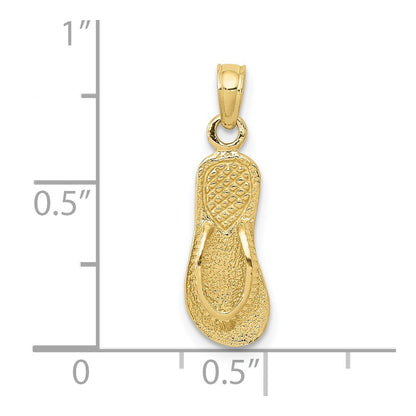 10K Yellow Gold Single Flip-Flop Pendant