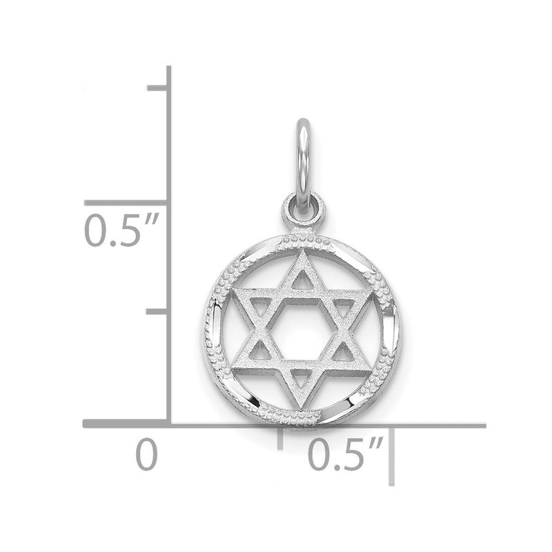 10K White Gold 10K Star Of David Charm