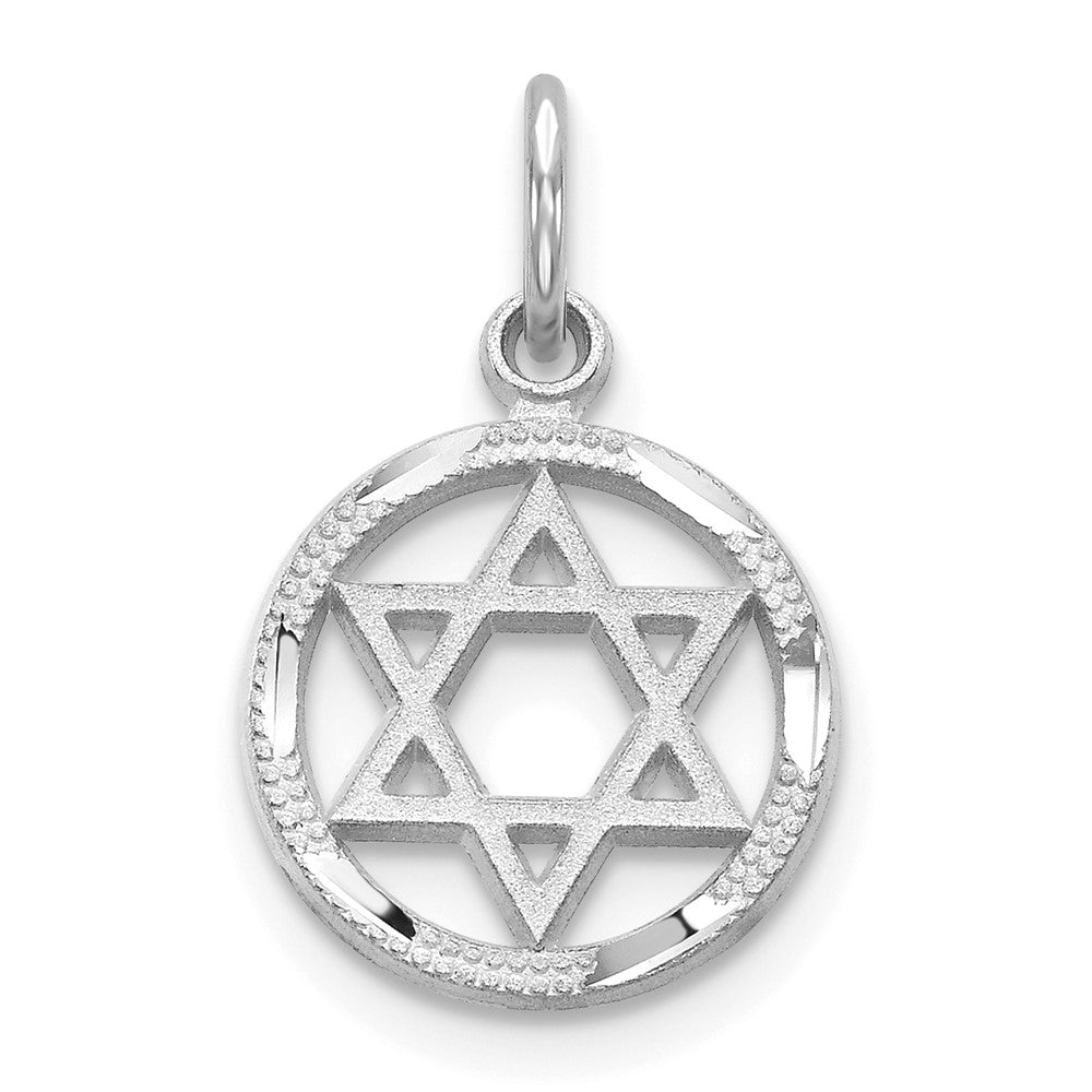 10K White Gold 10K Star Of David Charm