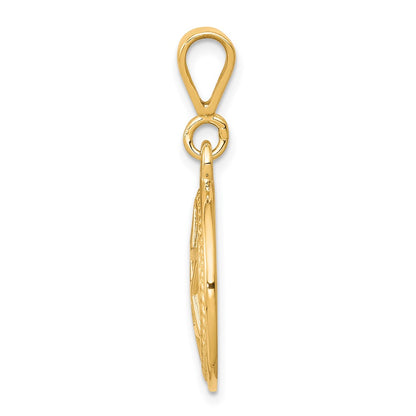 10k Yellow Gold Star Of David Charm
