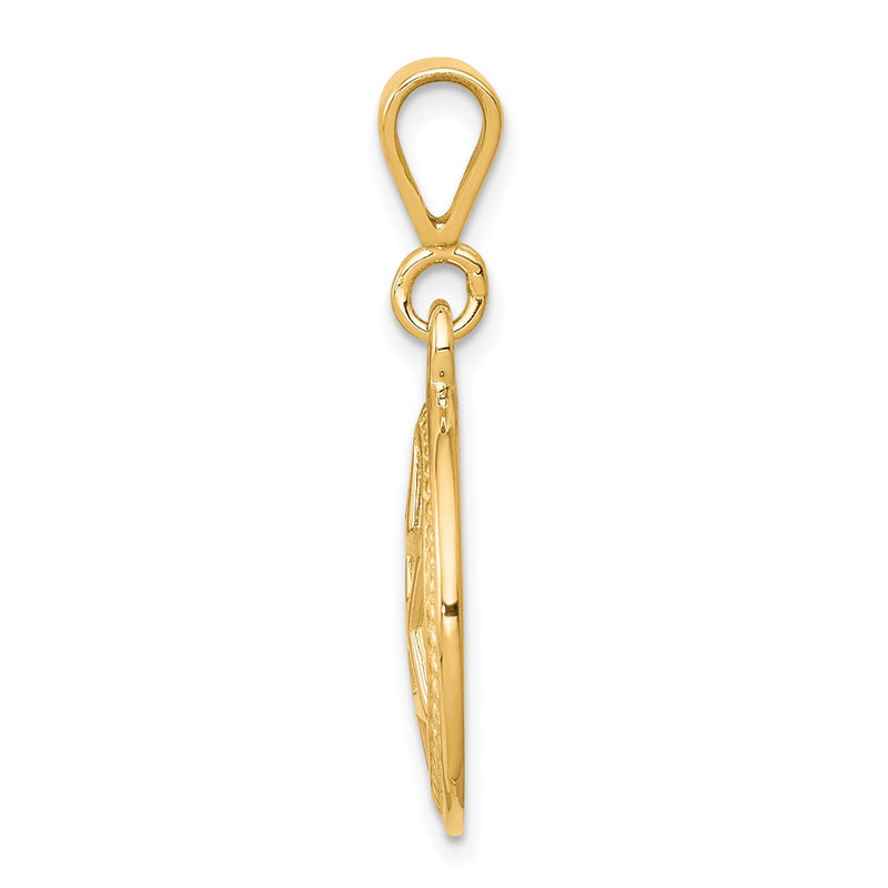 10k Yellow Gold Star Of David Charm