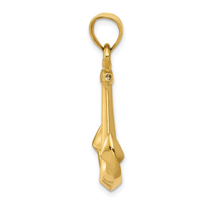 10K Yellow Gold 10K 3-D Anchor Pendant