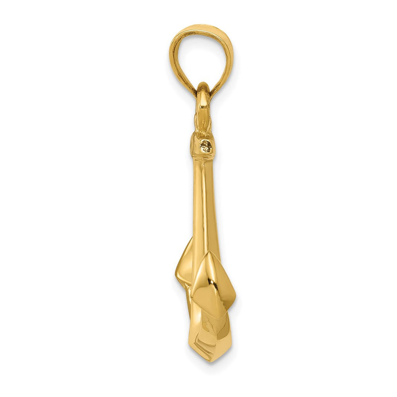 10K Yellow Gold 10K 3-D Anchor Pendant