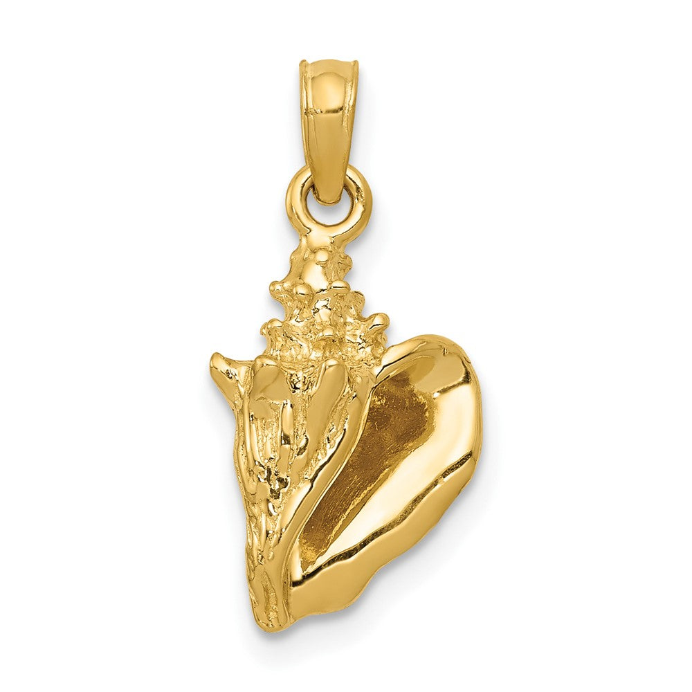 10K Yellow Gold 3-D Conch Shell