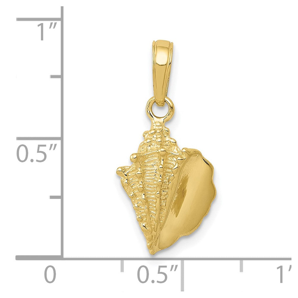 10K Yellow Gold Conch Shell Pendant
