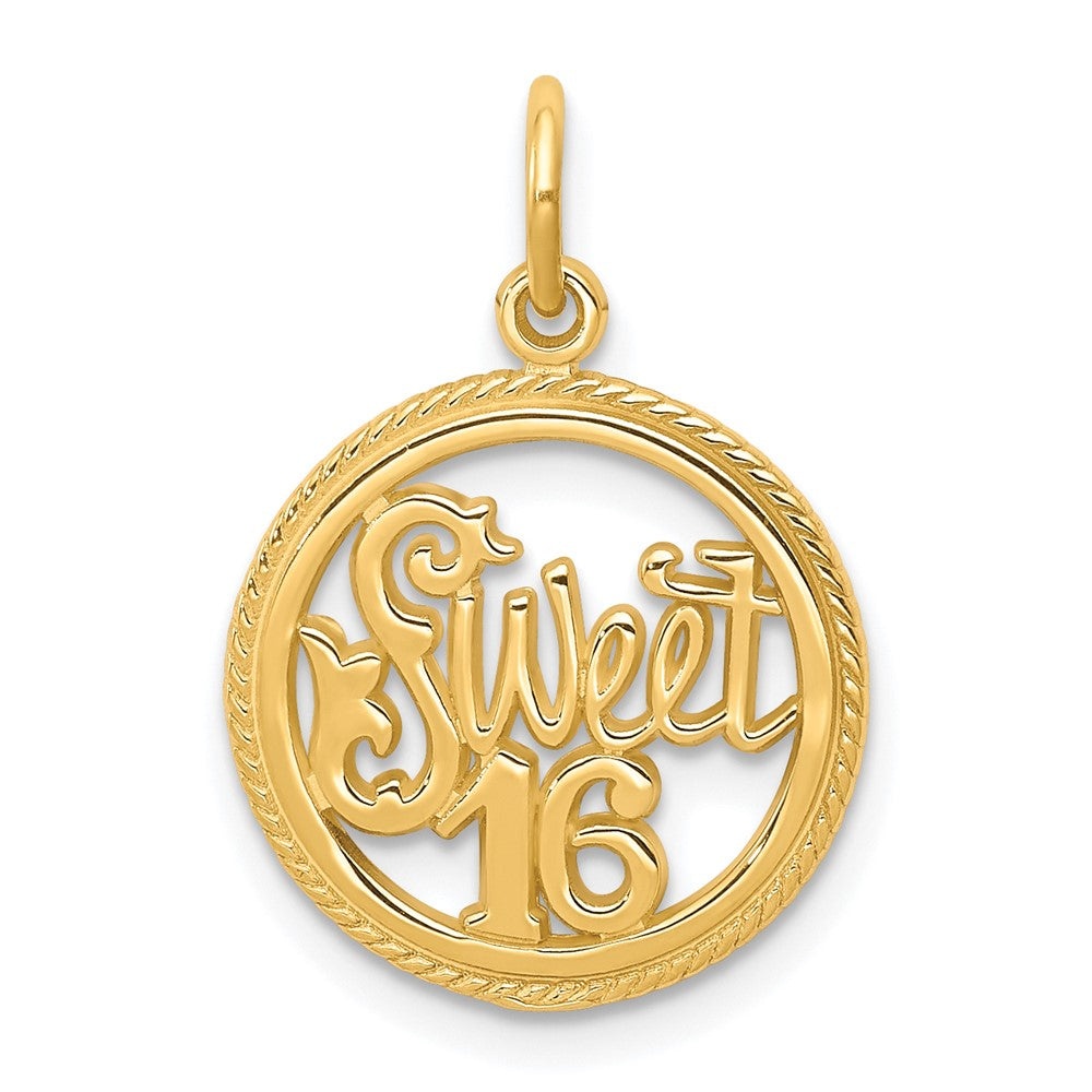 10k Yellow Gold SWEET 16 Charm