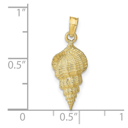 10K Yellow Gold Conch Shell Pendant