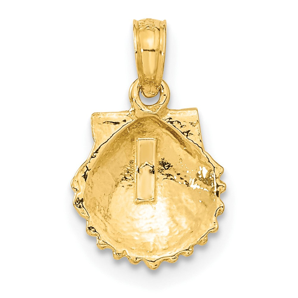 10K Yellow Gold Scallop Shell Pendant