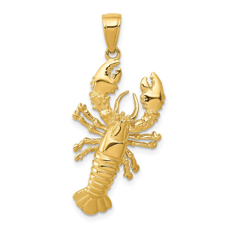 10K Yellow Gold Lobster Pendant