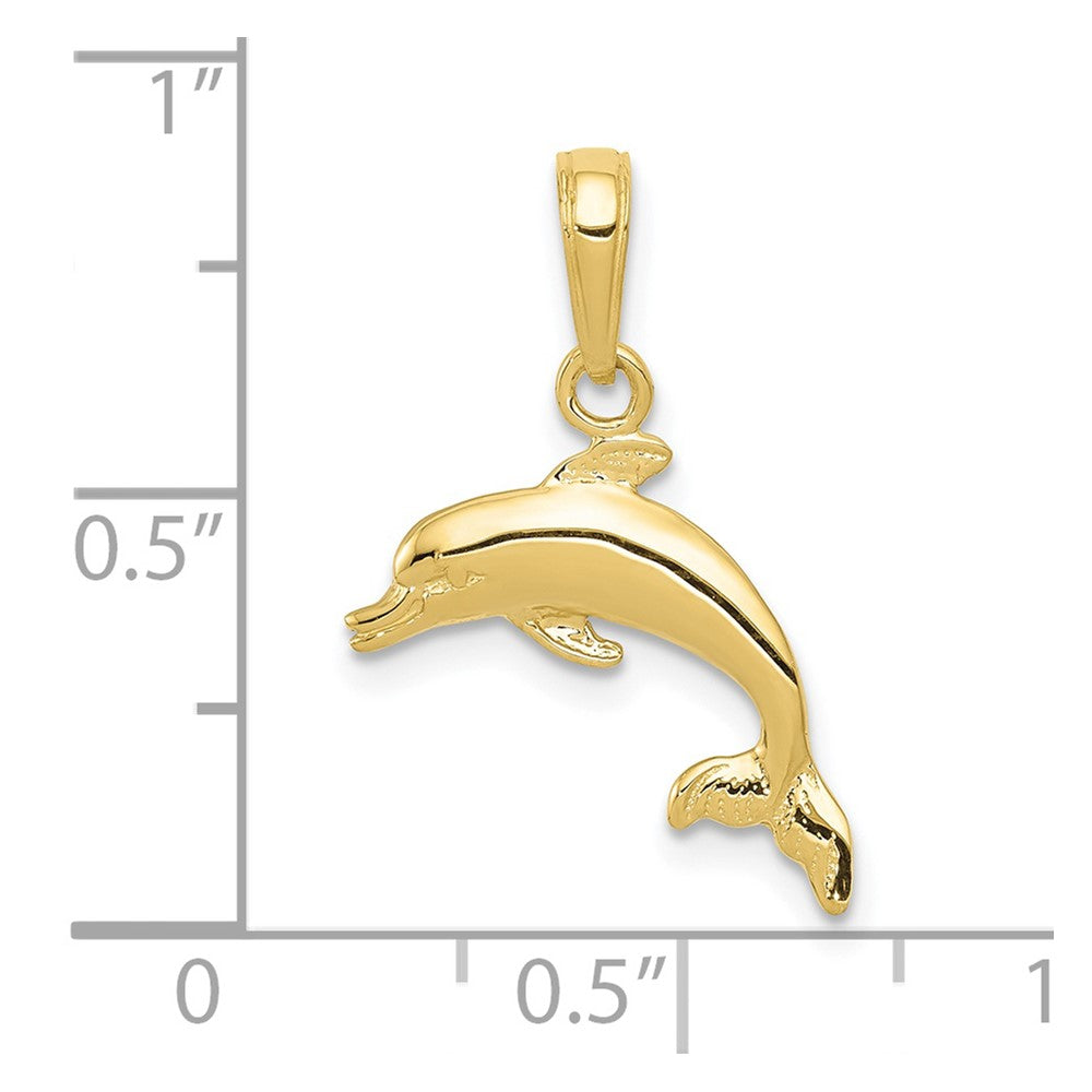 10K Yellow Gold Dolphin Pendant
