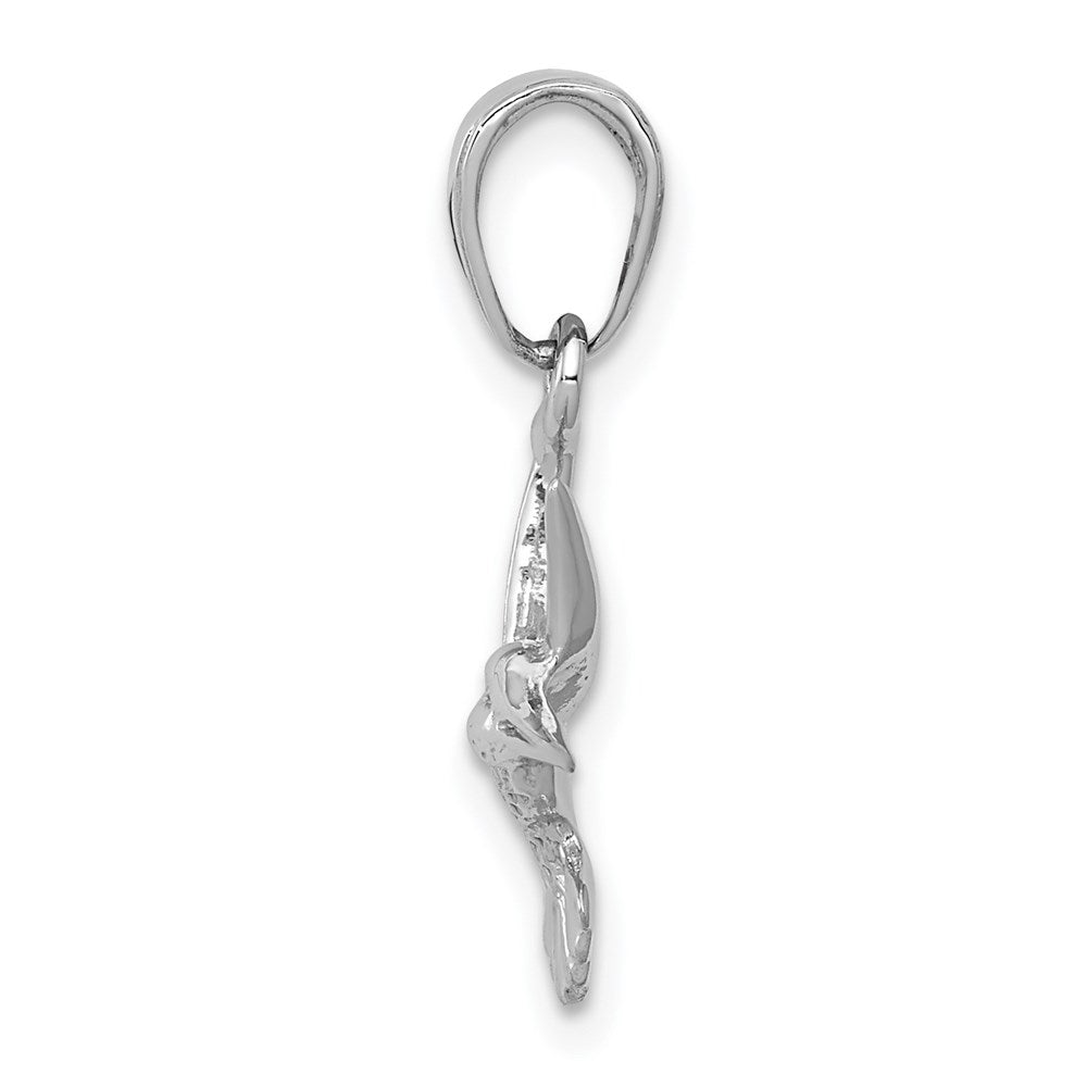 10K White Gold Hummingbird Charm
