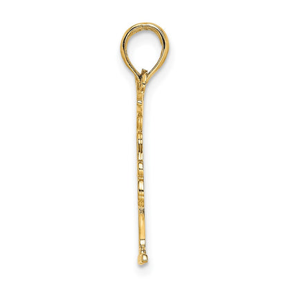 10K Yellow Gold 10K Gymnastics Floor Pendant