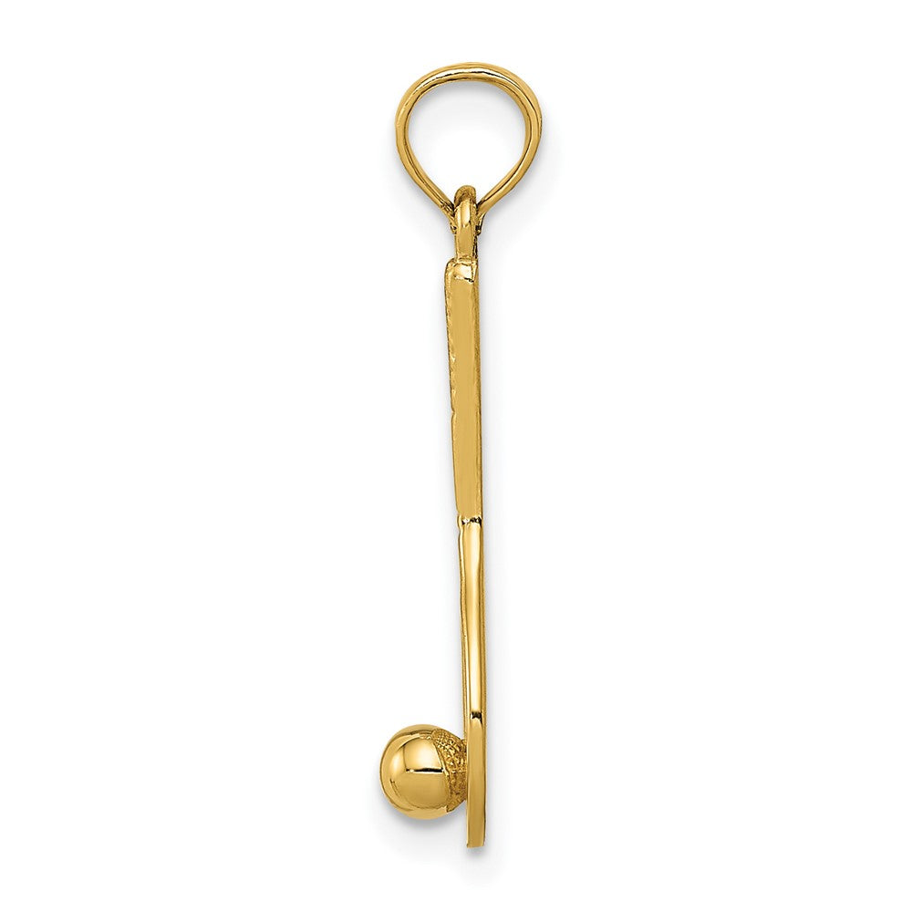 10K Yellow Gold Tennis Racquet And Ball Charm