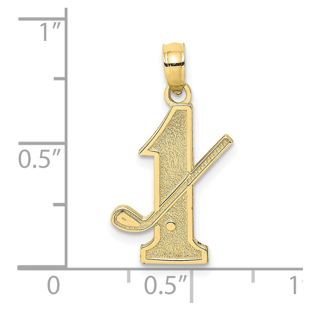 10K Yellow Gold Golf Club And Ball On #1 Charm