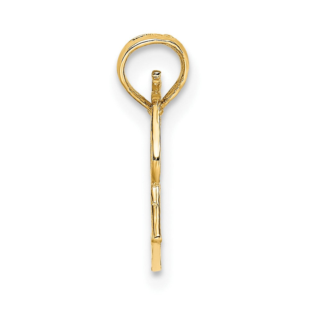 10K Yellow Gold 10K Megaphone With Handle Pendant