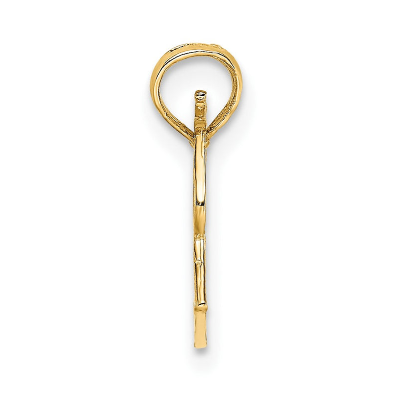 10K Yellow Gold 10K Megaphone With Handle Pendant