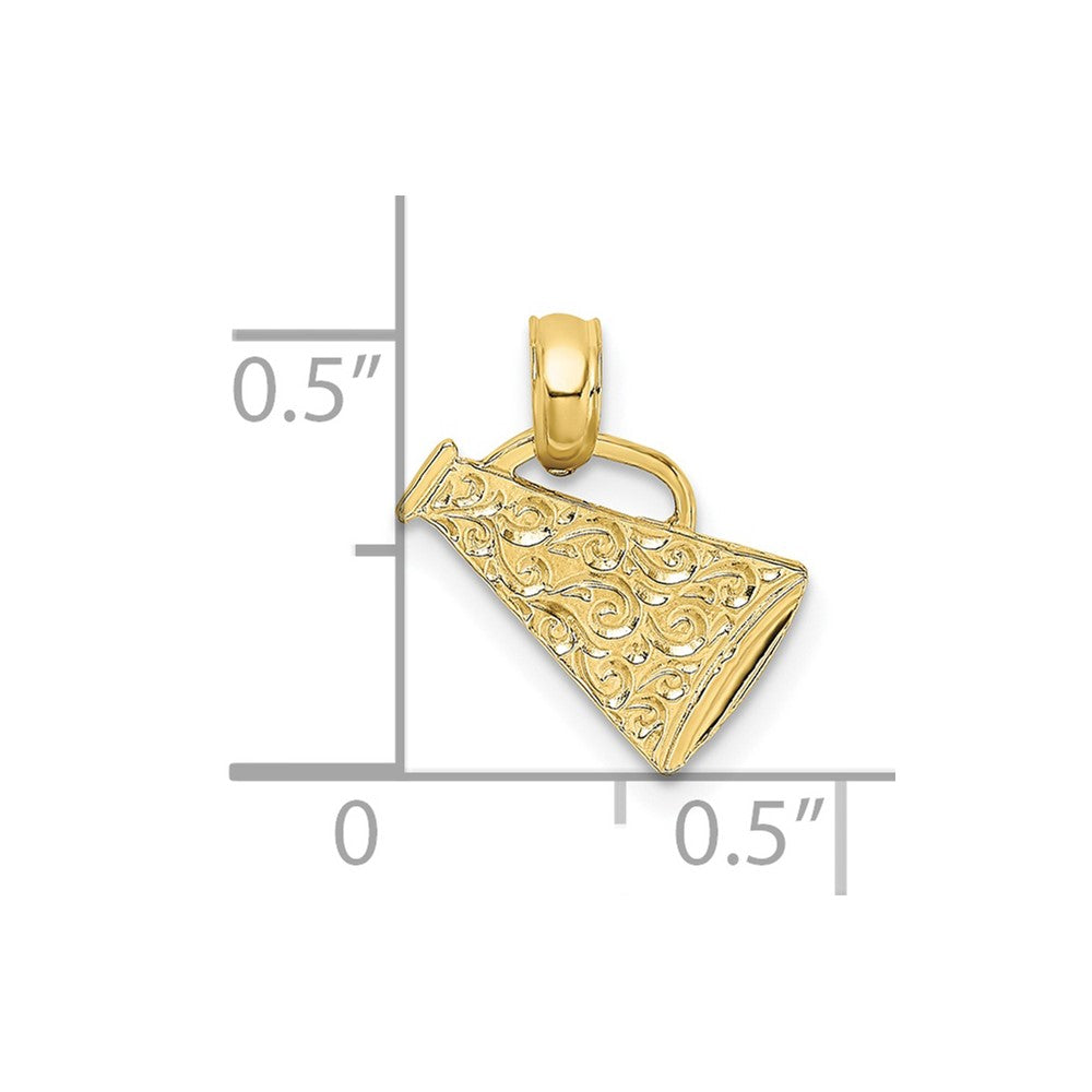 10K Yellow Gold 10K Megaphone With Handle Pendant