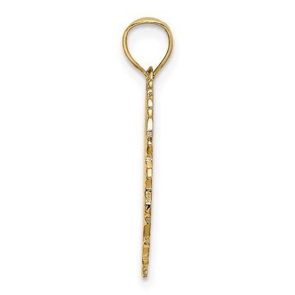 10K Yellow Gold Dart Board And Darts In Leaf Design Charm