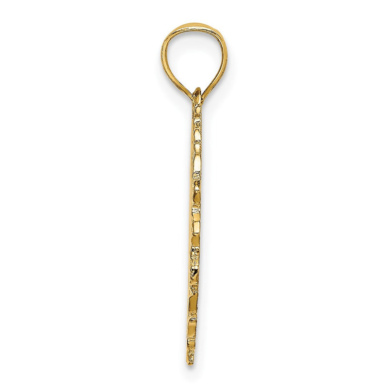 10K Yellow Gold Dart Board And Darts In Leaf Design Charm