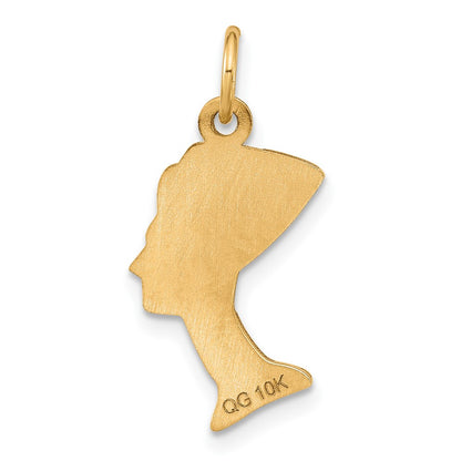 10k Yellow Gold Nefertiti Pendant