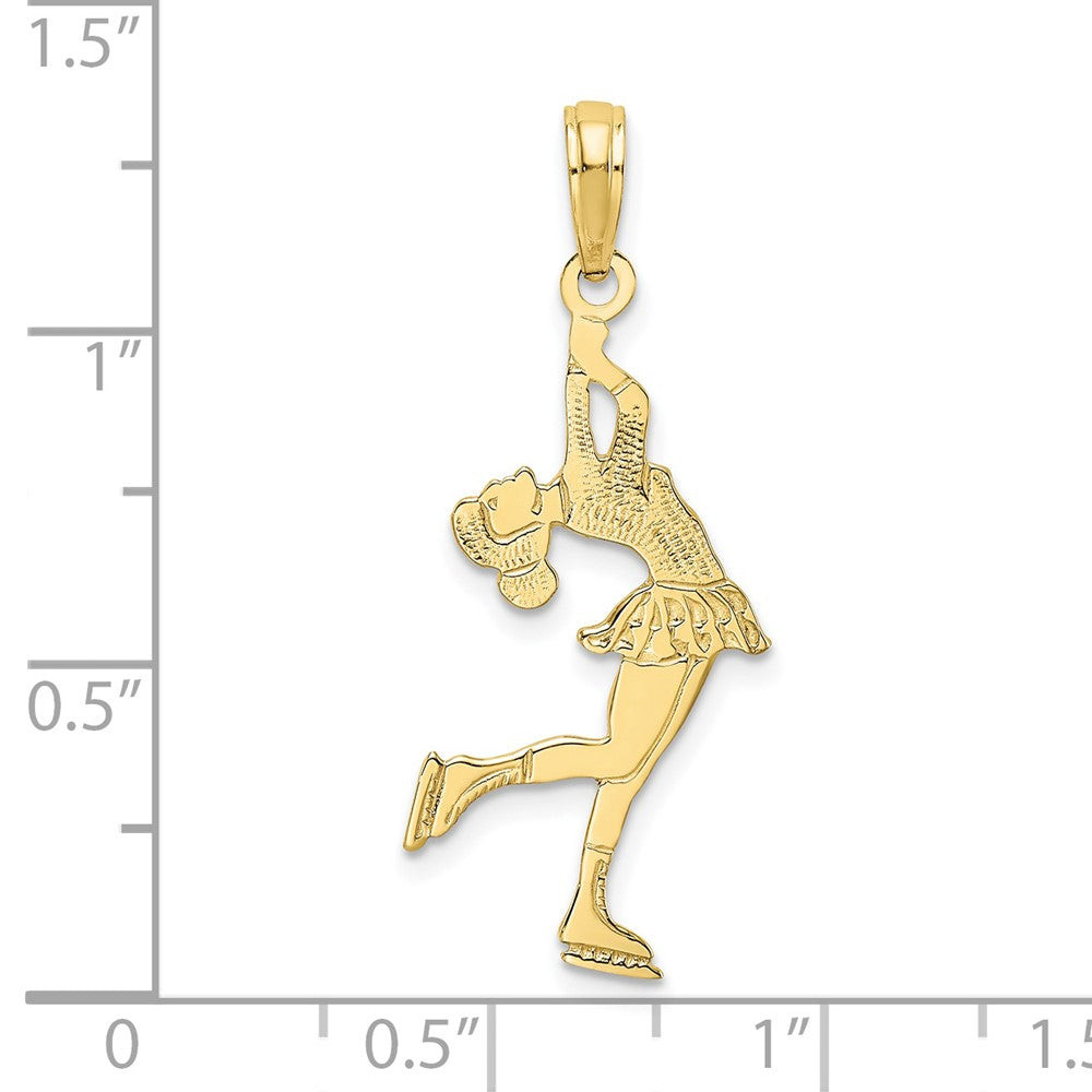 10K Yellow Gold Ice Skater Turning Charm