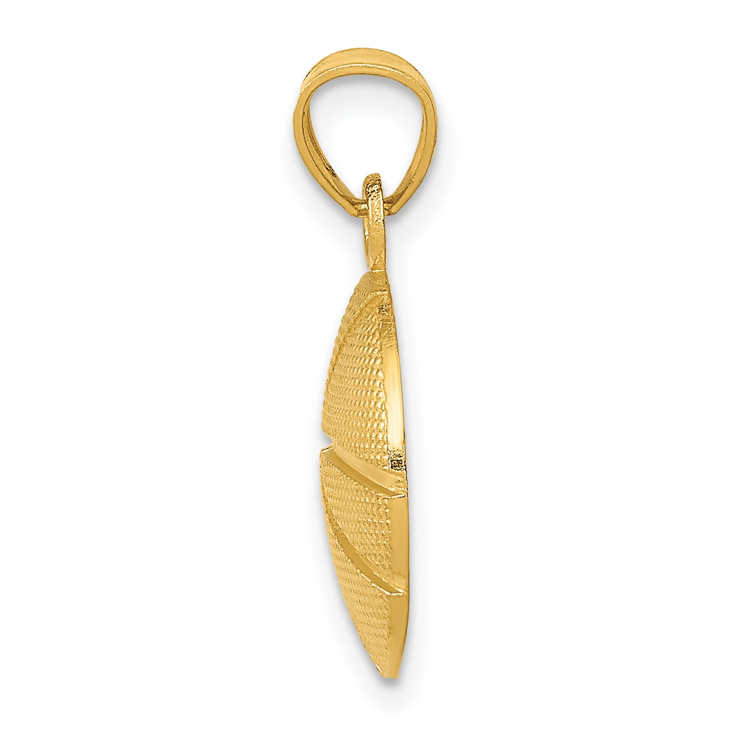 10K Yellow Gold Basketball Pendant