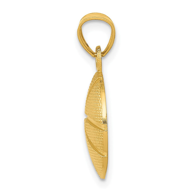 10K Yellow Gold Basketball Pendant
