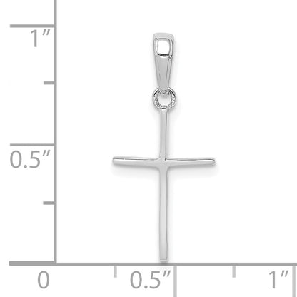 10K White Gold 10Kw Polished Cross Pendant