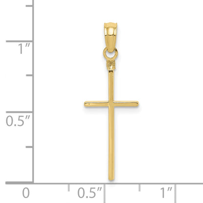 10K Yellow Gold 10K Polished Cross Pendant