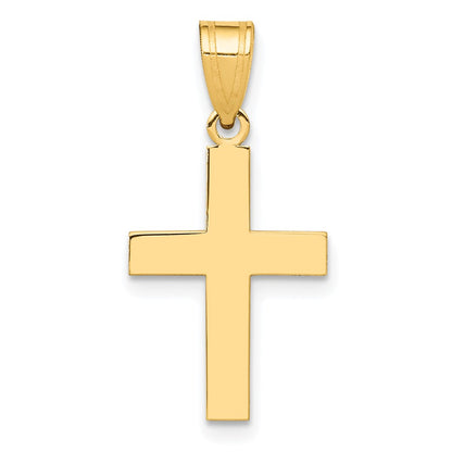 10K Yellow Gold Polished Cross Charm