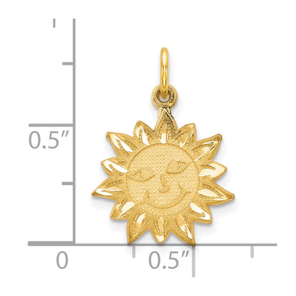 10k Yellow Gold Sun Charm