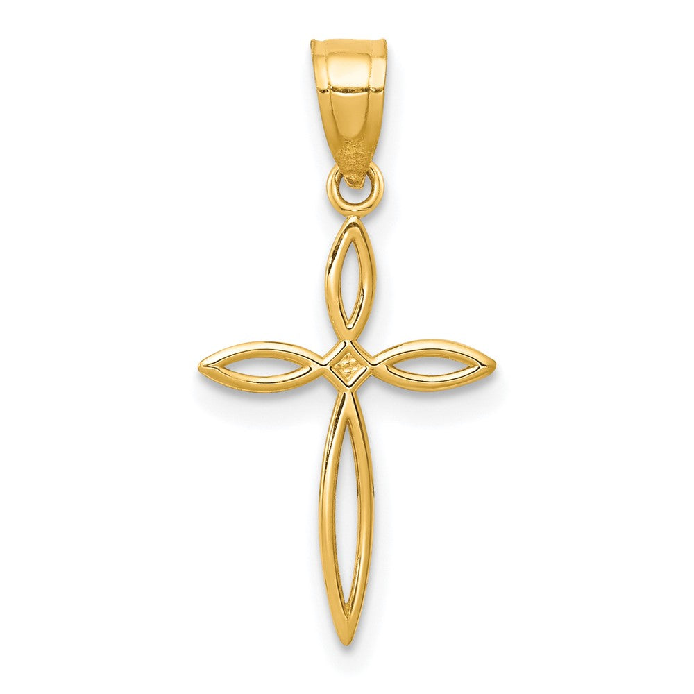 10K Yellow Gold Passion Cross Charm