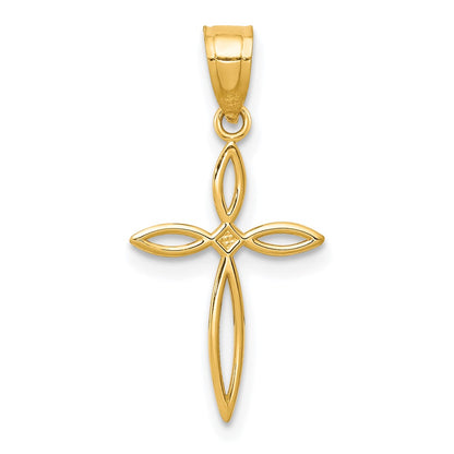 10K Yellow Gold Passion Cross Charm