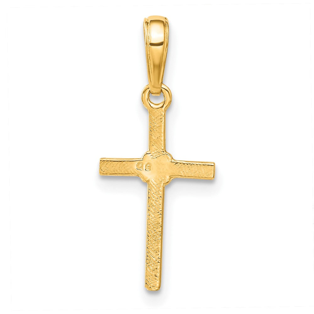10K Yellow Gold Polished Cross Charm