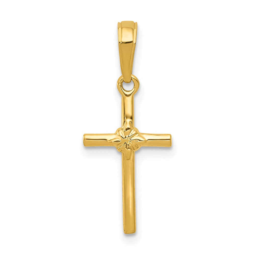 10K Yellow Gold Polished Cross Charm