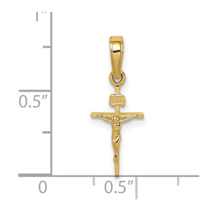 10K Yellow Gold 10K Small Inri Crucifix Pendant