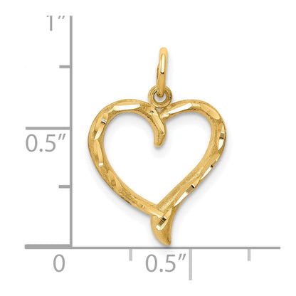 10k Yellow Gold Heart Charm