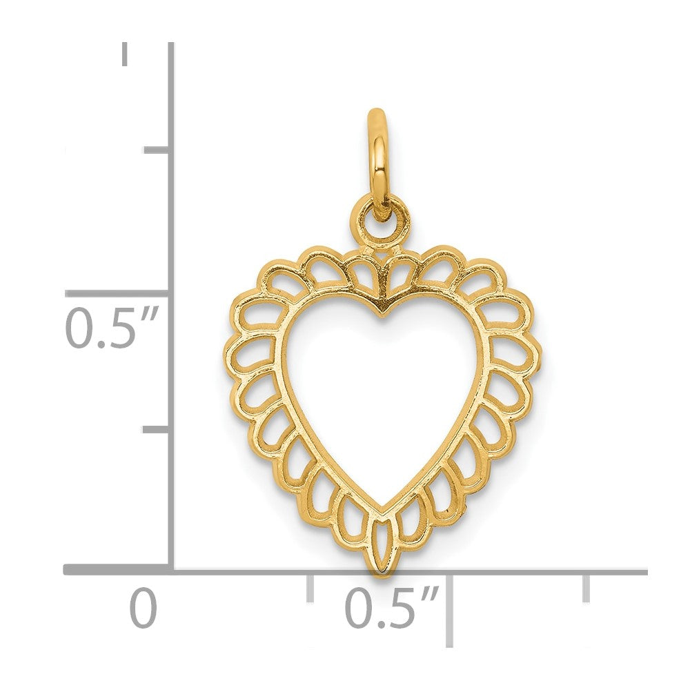 10k Yellow Gold Heart Charm